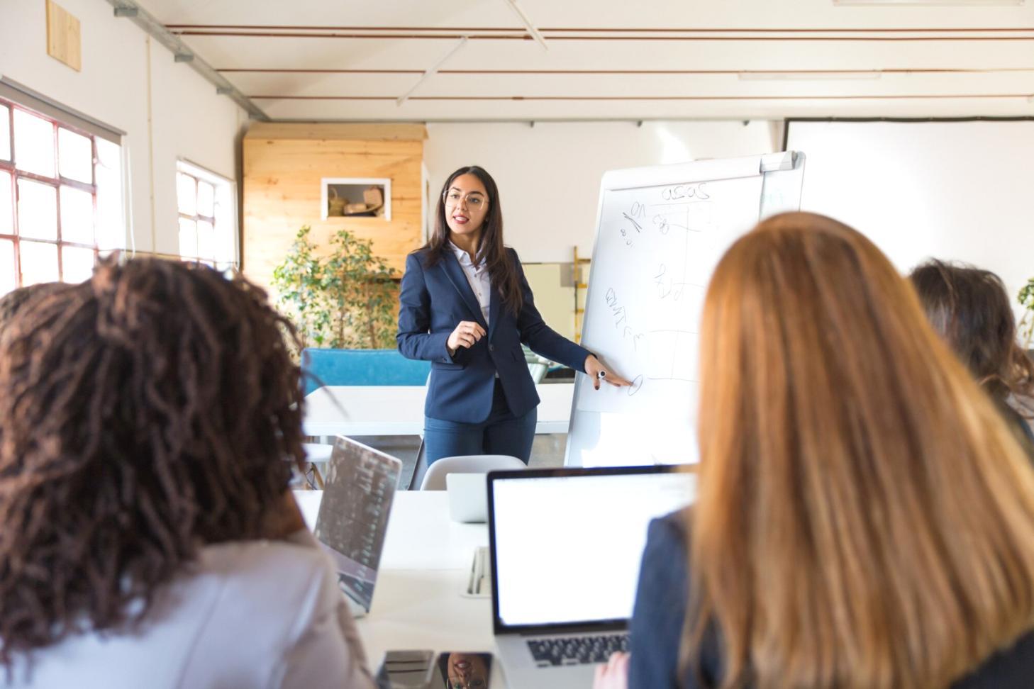 Collaborative budget planning session with multiple participants
